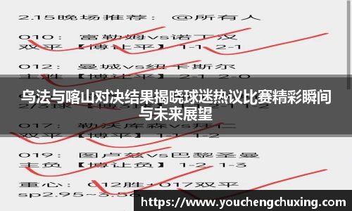 乌法与喀山对决结果揭晓球迷热议比赛精彩瞬间与未来展望